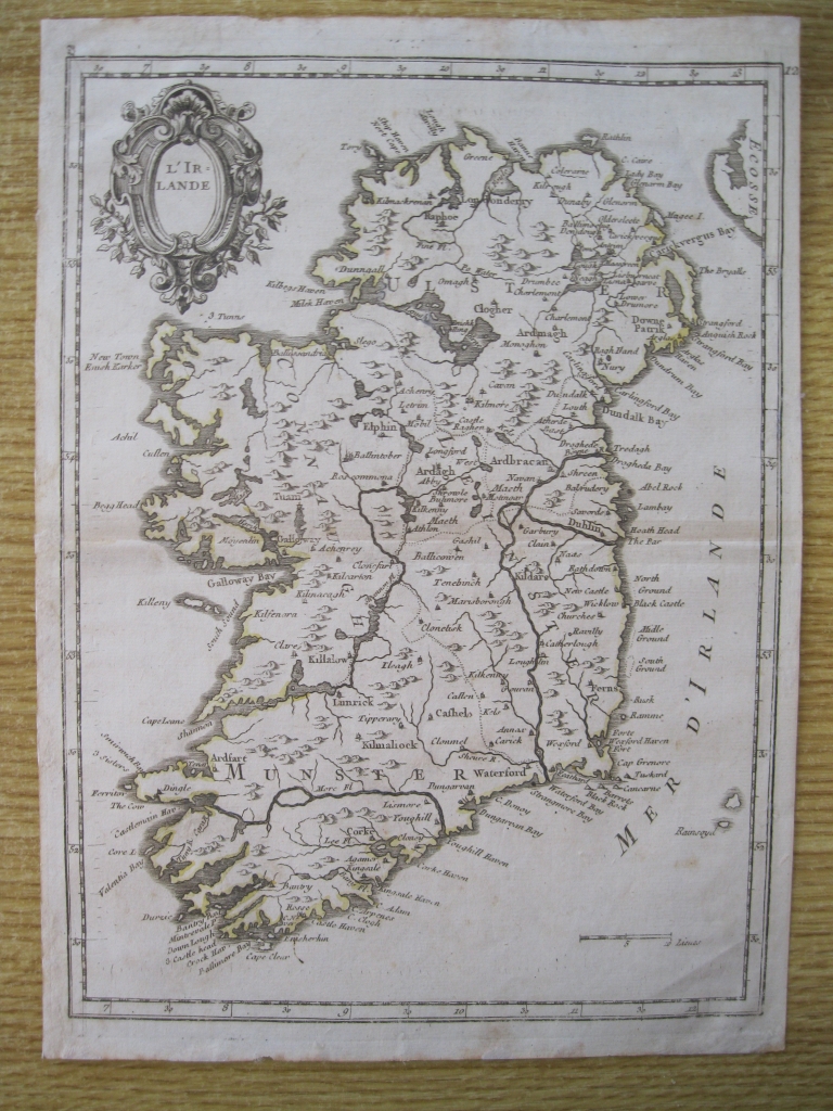 Mapa de Irlanda, 1746.Le Rouge